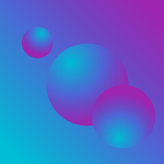 abstract background with 3d bubbles gradient