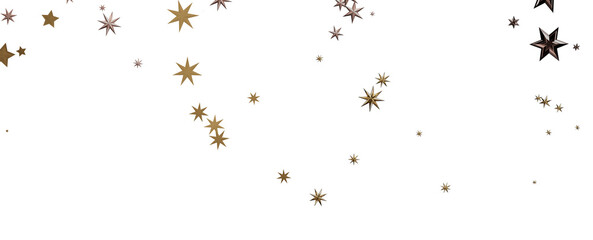 Holiday golden decoration, glitter frame isolated