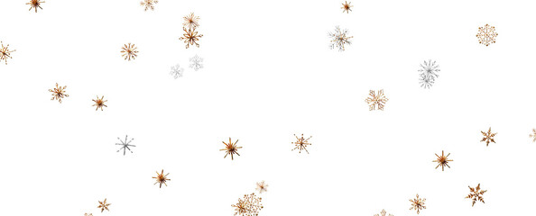 Christmas background design of snowflake and snow falling in the winter 3d illustration