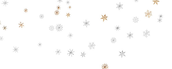 Christmas background design of snowflake and snow falling in the winter 3d illustration