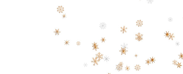 Snowflakes and bokeh lights on the blue Merry Christmas background. 3D render