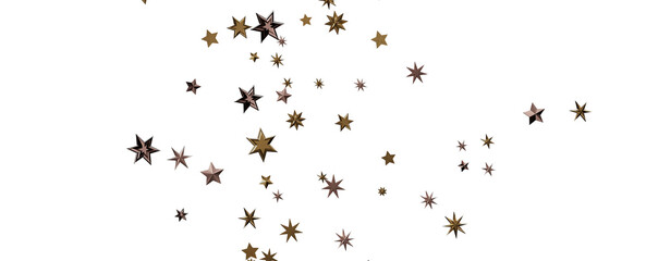 stars. Confetti celebration, Falling golden abstract decoration for party, birthday celebrate,