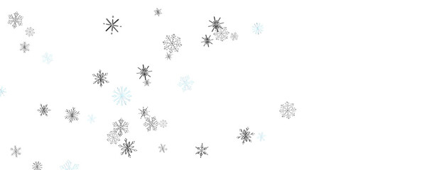 Falling snow at night. Bokeh lights