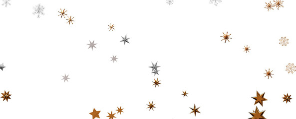 Holiday golden decoration, glitter frame isolated