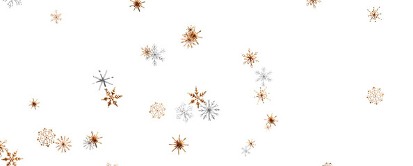 Christmas Card - Snowflakes Of Paper In Frame