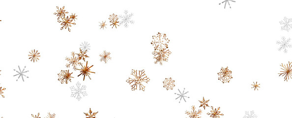Christmas Card - Snowflakes Of Paper In Frame