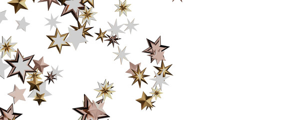 Glossy 3D Christmas star icon. Design element for holidays.