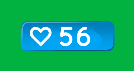 Image of 56 likes on green background