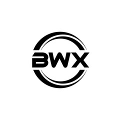BWX letter logo design with white background in illustrator, vector logo modern alphabet font overlap style. calligraphy designs for logo, Poster, Invitation, etc.