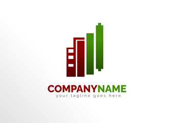Simple Modern Trading Company Logo Illustration for your Business, Company, Brand, and Many More. In Red and green color. Ready To Use Template