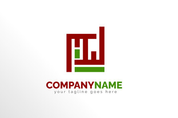 Simple Modern Trading Company Logo Illustration for your Business, Company, Brand, and Many More. In Red and green color. Ready To Use Template