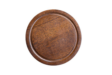 Round wood top view