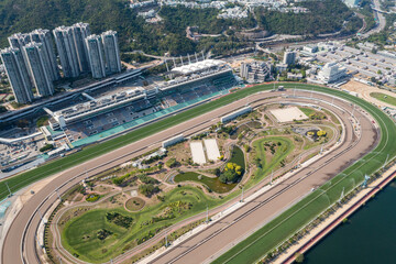 Top view of Sha Tin Racecourse