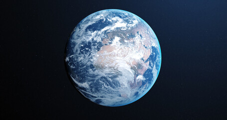 Obraz premium Image of satellite photo of earth visible from space