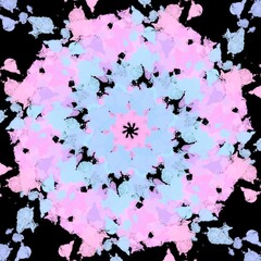 Cute auroras art square background