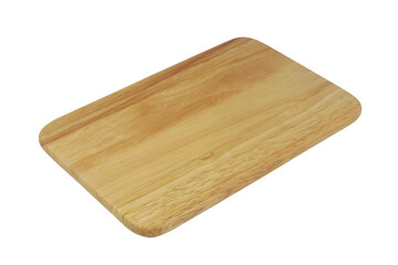 New wooden chopping board isolated on white.