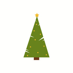 Colorful cartoon tree. Christmas tree Vector