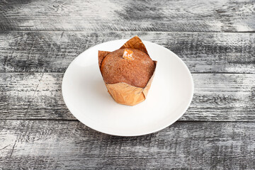 Dessert, berry dessert on a wooden white background