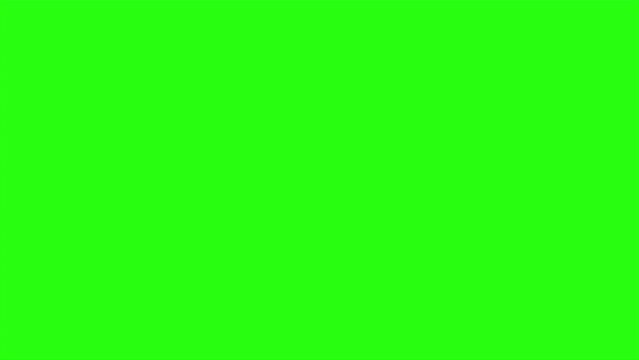 Game over comic text animation on green screen background