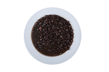 Food plate with black beans