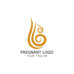 pregnant woman logo icon illustration template vector, for health clinics, hospitals, maternity clinics, maternity clothes, pregnant exercise, nursing mothers,