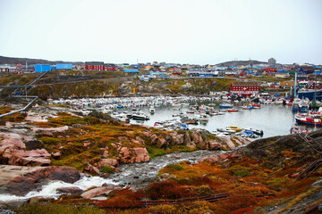 Naklejka premium City in Greenland 