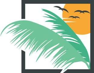 tree in the sun,view logo design