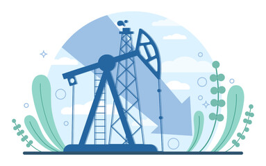 Economic crisis concept. Economical activity or output recession