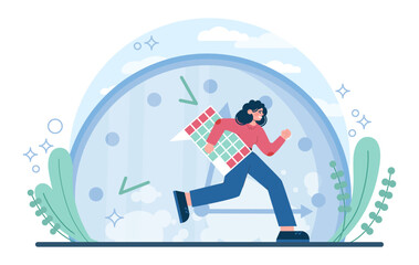 Time management concept. Business people work day planning,