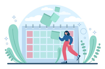 Time management concept. Business people work day planning,