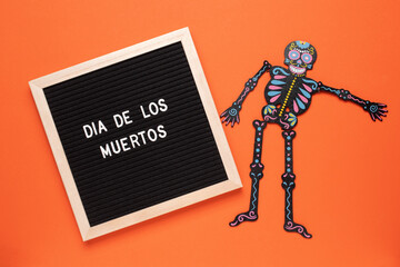 Day of the dead, Dia De Los Muertos, halloween Celebration Background. Traditional Mexican culture festival flyer.