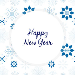 Postcard for the winter holidays. Christmas greeting card with snowflakes. New Year 's card . Vector illustration.   Christmas  frame.