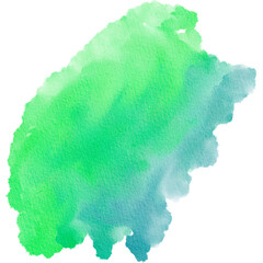 Green Blue Watercolor Paint Stain Background Circle