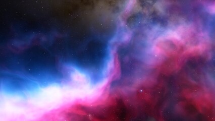 Fototapeta premium Deep space nebula with stars. Bright and vibrant Multicolor Star field Infinite space outer space background with nebulas and stars. Star clusters, nebula outer space background 3d render 