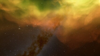 Deep space nebula with stars. Bright and vibrant Multicolor Star field Infinite space outer space background with nebulas and stars. Star clusters, nebula outer space background 3d render

