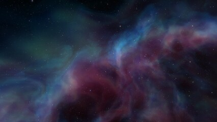 Fototapeta premium Space nebula, for use with projects on science, research, and education. Illustration 
