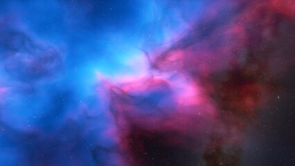 Deep space nebula with stars. Bright and vibrant Multicolor Starfield Infinite space outer space background with nebulas and stars. Star clusters, nebula outer space background 3d render
