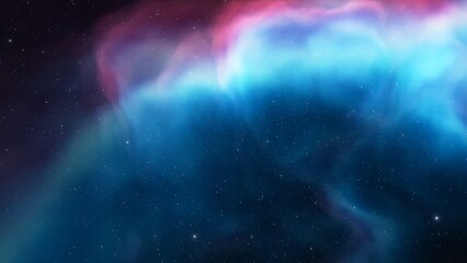 Deep space nebula with stars. Bright and vibrant Multicolor Starfield Infinite space outer space background with nebulas and stars. Star clusters, nebula outer space background 3d render
