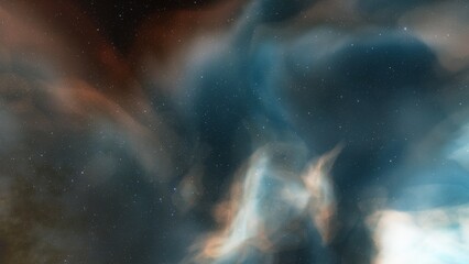nebula gas cloud in deep outer space
