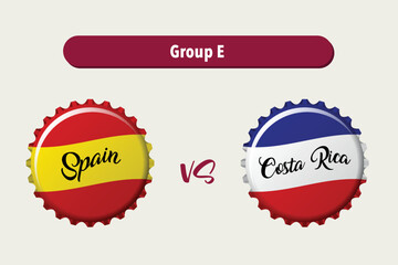 Spain VS Costa Rica Soccer Scoreboard