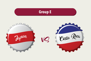 Japan VS Costa Rica Soccer Scoreboard