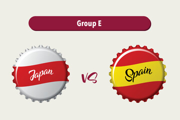 Japan VS Spain Soccer Scoreboard