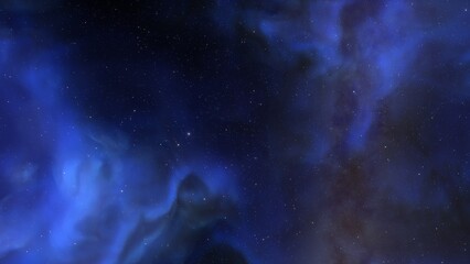 Naklejka na ściany i meble Cosmic background with a nebula and stars 