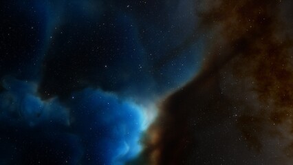 Naklejka na ściany i meble Space nebula, for use with projects on science, research, and education. Illustration 