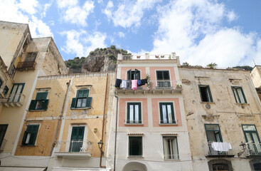 Obraz premium Glimpse of the fishing village of Atrani on the Amalfi Coast, Italy