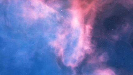 Space background with realistic nebula and shining stars. Colorful cosmos with stardust and milky way. Magic color galaxy. Infinite universe and starry night. 3d render
