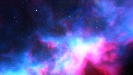 Obraz na płótnie Canvas nebula gas cloud in deep outer space, science fiction illustration, colorful space background with stars 3d render