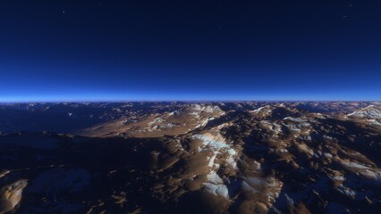 3D fictional space scene
