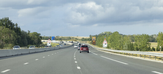 Fototapeta premium Circulation sur un autoroute 