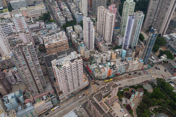 Top view of Hong Kong residential district